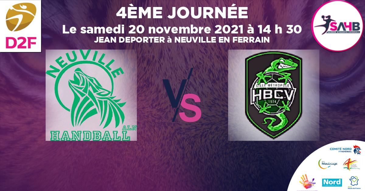 Moins de 15 ans Masculin - Département handball, NEUVILLE EN FERRAIN VS VILLENEUVE D’ASCQ - JEAN DEPORTER à NEUVILLE EN FERRAIN à 14 h 30