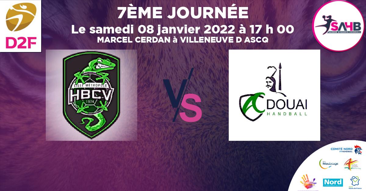 Moins de 15 ans Masculin - Département handball, VILLENEUVE D’ASCQ VS DOUAI - MARCEL CERDAN à VILLENEUVE D ASCQ à 17 h 00