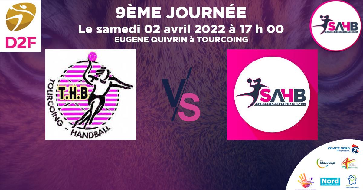 Moins de 15 ans Féminine - Région handball, TOURCOING  VS SAMBRE AVESNOIS - EUGENE QUIVRIN à TOURCOING à 17 h 00