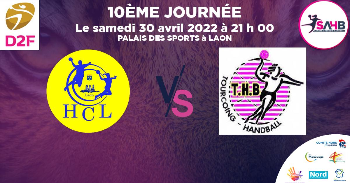 Nationale 3 féminine handball, LAON VS TOURCOING - PALAIS DES SPORTS à LAON à 21 h 00