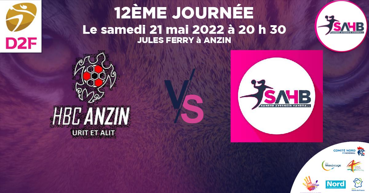 Nationale 3 féminine handball, ANZIN VS SAMBRE AVESNOIS - JULES FERRY à ANZIN à 20 h 30