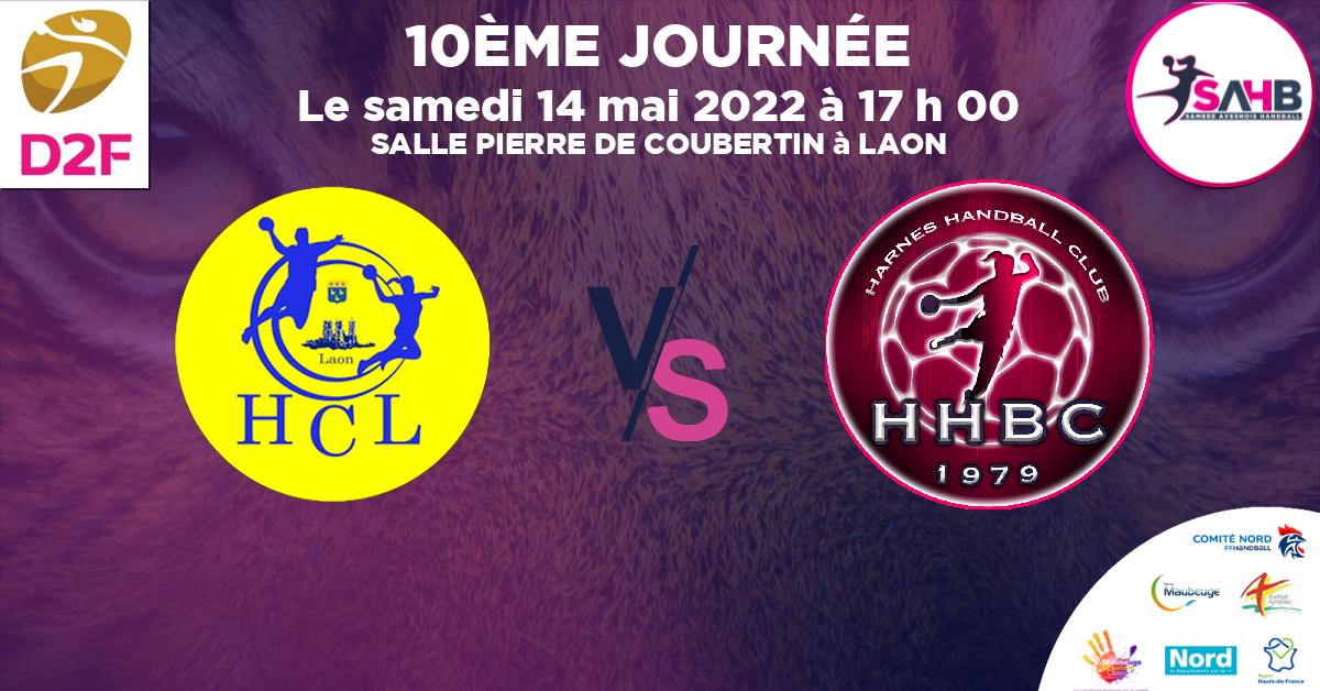 Moins de 15 ans Féminine - Région handball, LAON VS HARNES - SALLE PIERRE DE COUBERTIN à LAON à 17 h 00