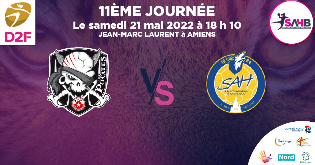 Moins de 15 ans Féminine - Région handball, AMIENS PICARDIE VS ST AMAND LES EAUX - JEAN-MARC LAURENT à AMIENS à 18 h 10