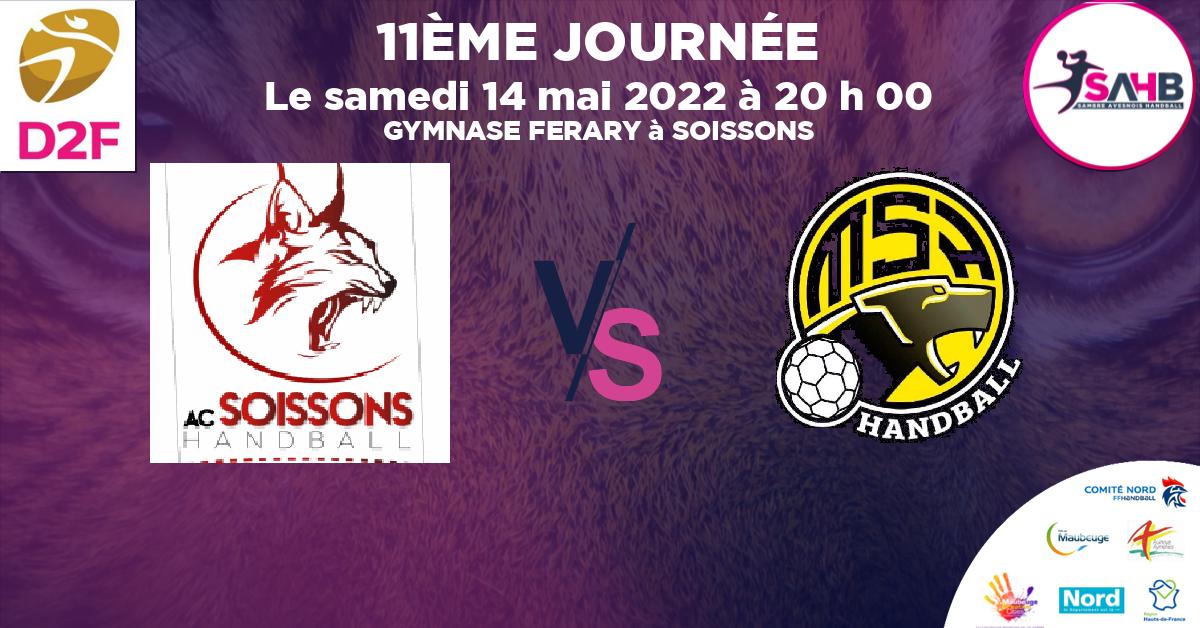 Nationale 3 féminine handball, SOISSONS VS MON'S'PORT - GYMNASE FERARY à SOISSONS à 20 h 00