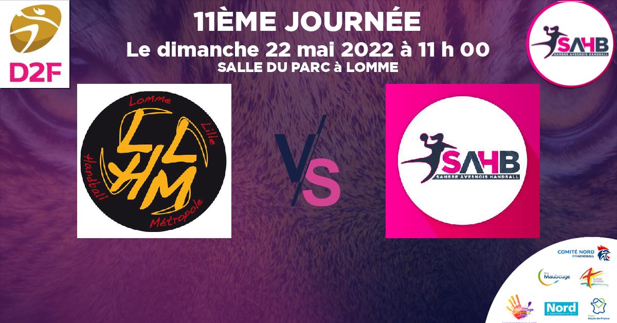 Moins de 15 ans Féminine - Région handball, LOMME VS SAMBRE AVESNOIS - SALLE DU PARC à LOMME à 11 h 00