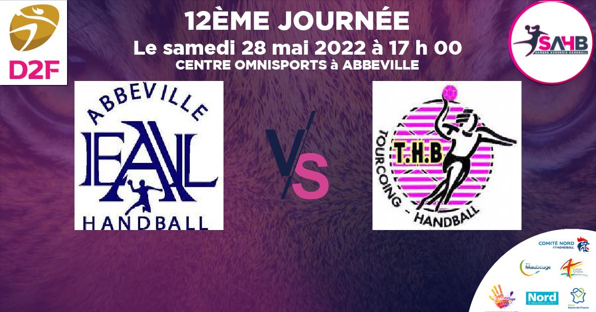 Moins de 15 ans Féminine - Région handball, FEUQUIERES ST BLIMONT - ABBEVILLE VS TOURCOING - CENTRE OMNISPORTS à ABBEVILLE à 17 h 00