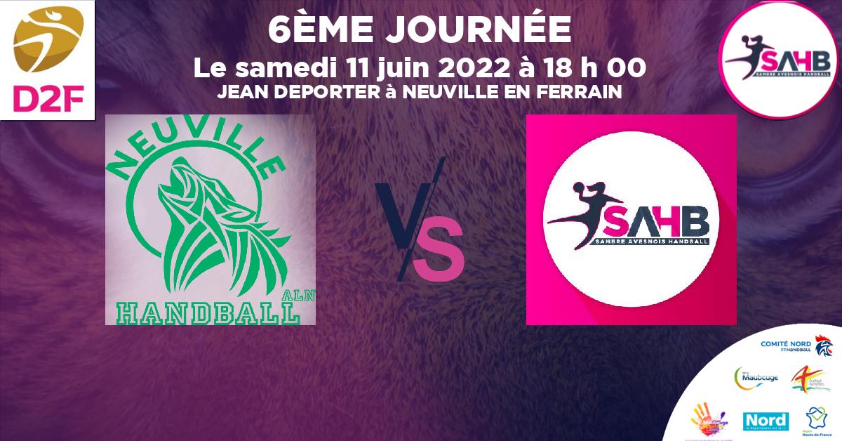 Moins de 15 ans Masculin - Département handball, NEUVILLE EN FERRAIN VS SAMBRE AVESNOIS - JEAN DEPORTER à NEUVILLE EN FERRAIN à 18 h 00