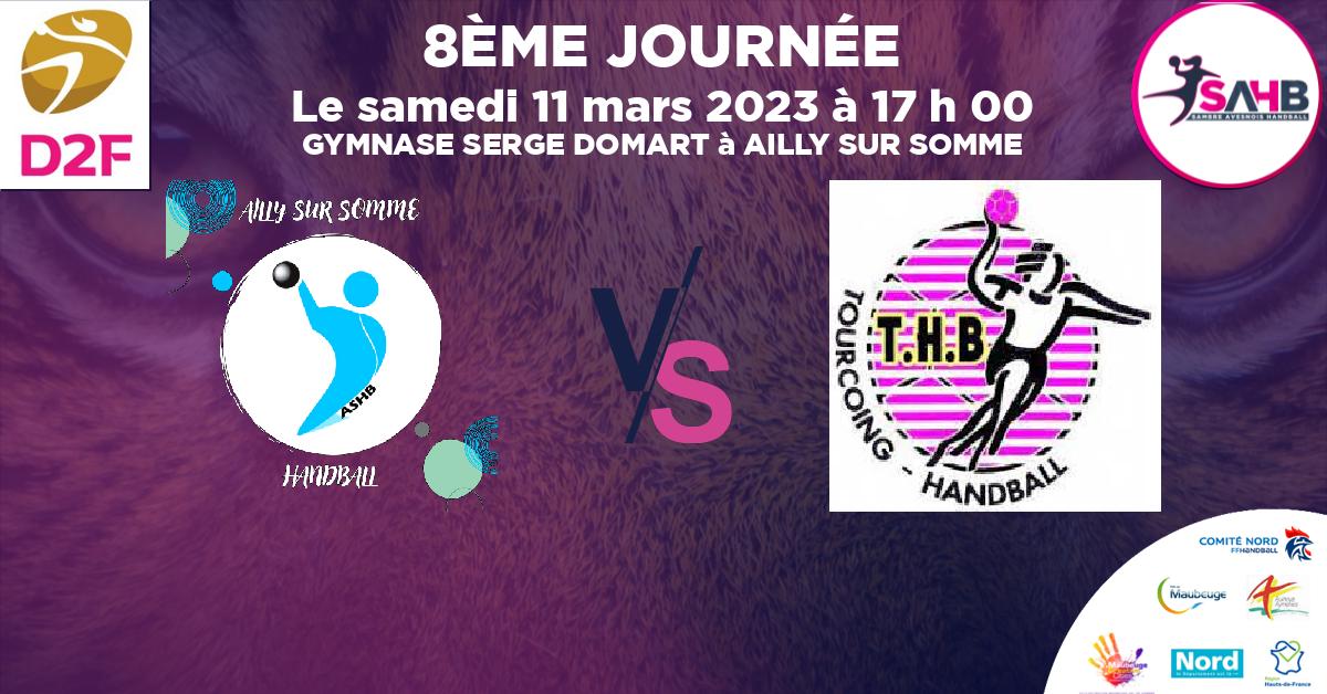 Moins de 18 ans Féminine - Région handball, AILLY SUR SOMME VS TOURCOING  - GYMNASE SERGE DOMART à AILLY SUR SOMME à 17 h 00