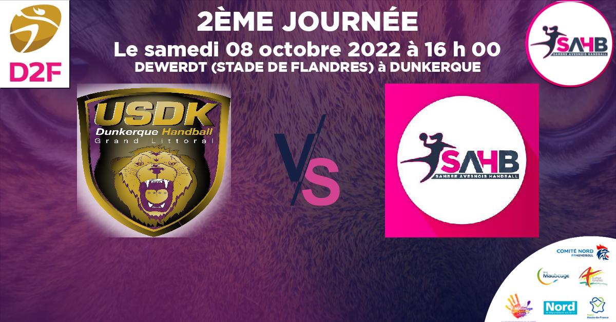 Moins de 18 ans Masculin - Département handball, DUNKERQUE VS SAMBRE AVESNOIS - DEWERDT (STADE DE FLANDRES) à DUNKERQUE à 16 h 00