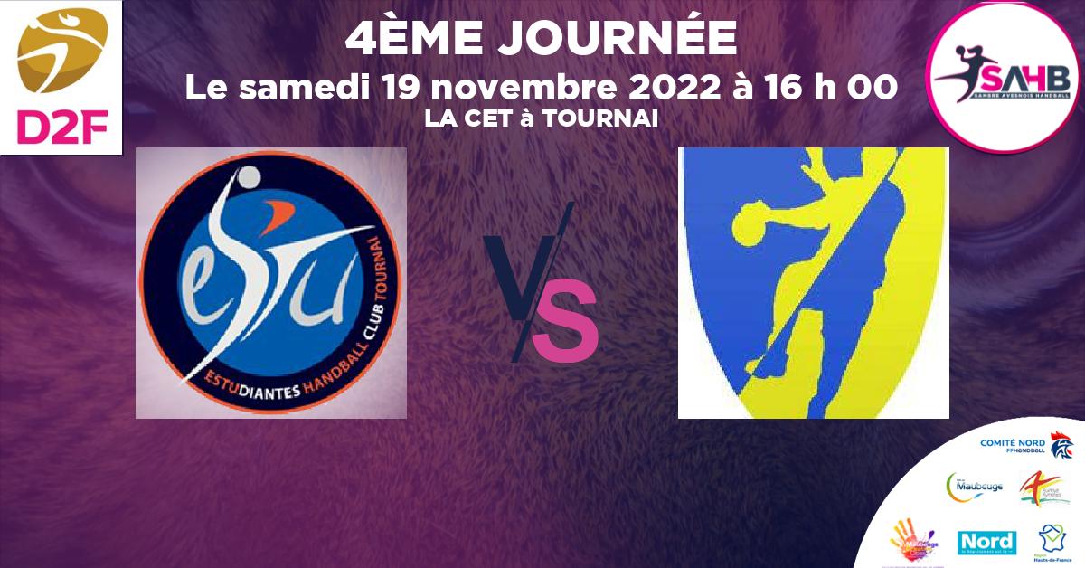 Moins de 18 ans Masculin - Département handball, TOURNAI VS GRANDE SYNTHE - LA CET à TOURNAI à 16 h 00