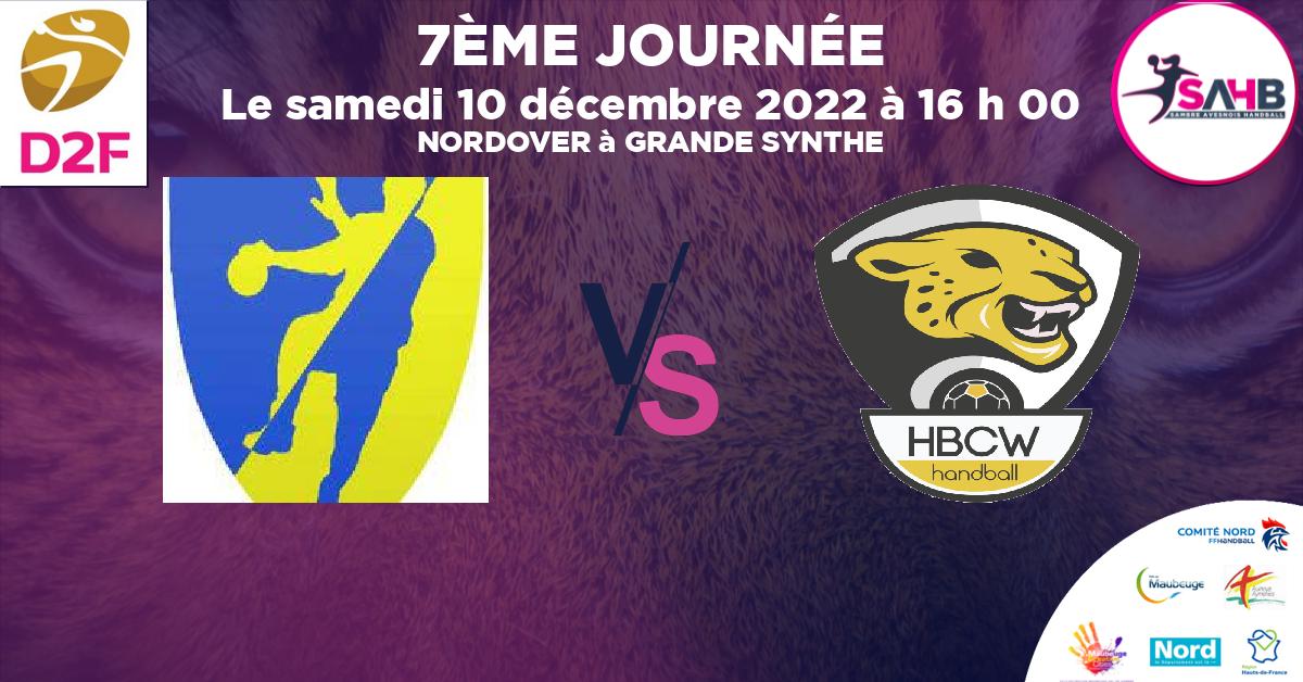 Moins de 18 ans Masculin - Département handball, GRANDE SYNTHE VS WAMBRECHIES - NORDOVER à GRANDE SYNTHE à 16 h 00