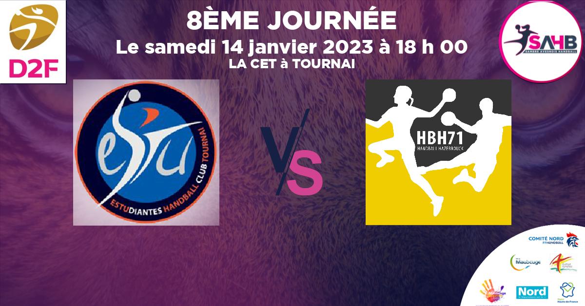 Moins de 18 ans Masculin - Département handball, TOURNAI VS HAZEBROUCK 71 - LA CET à TOURNAI à 18 h 00