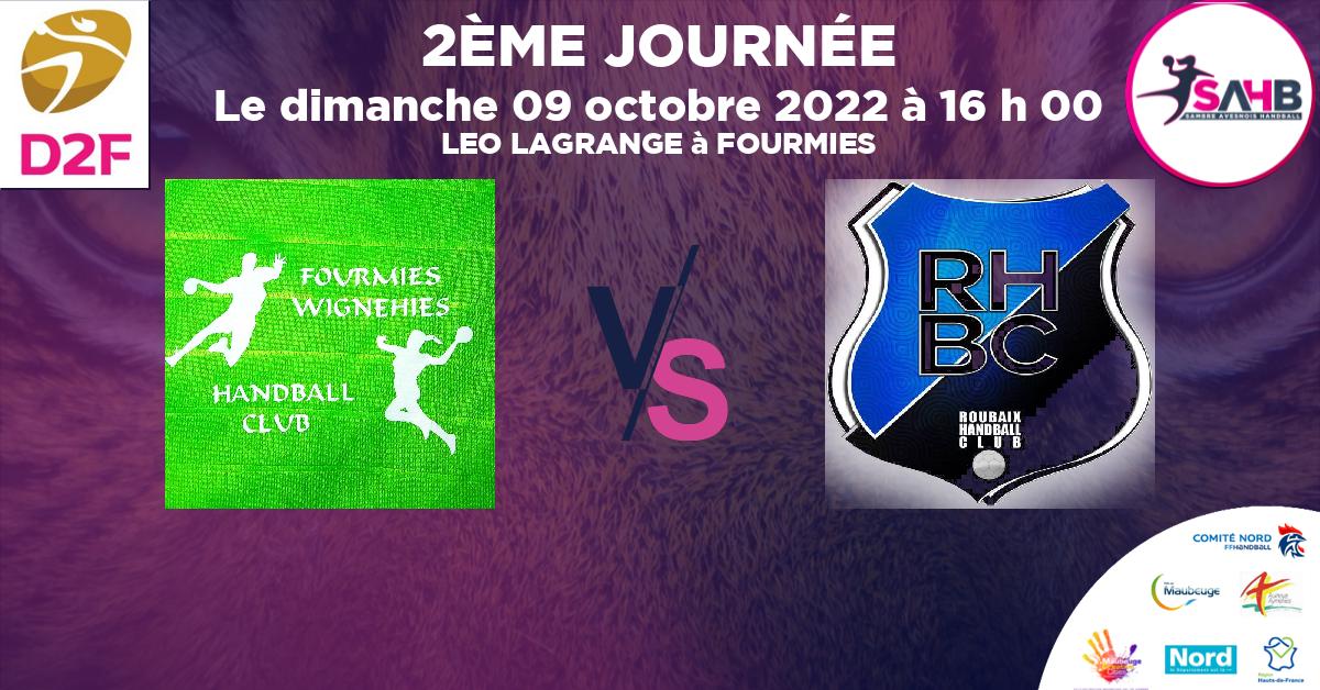 Moins de 18 ans Masculin - Département handball, FOURMIES - WIGNEHIES VS ROUBAIX - LEO LAGRANGE à FOURMIES à 16 h 00