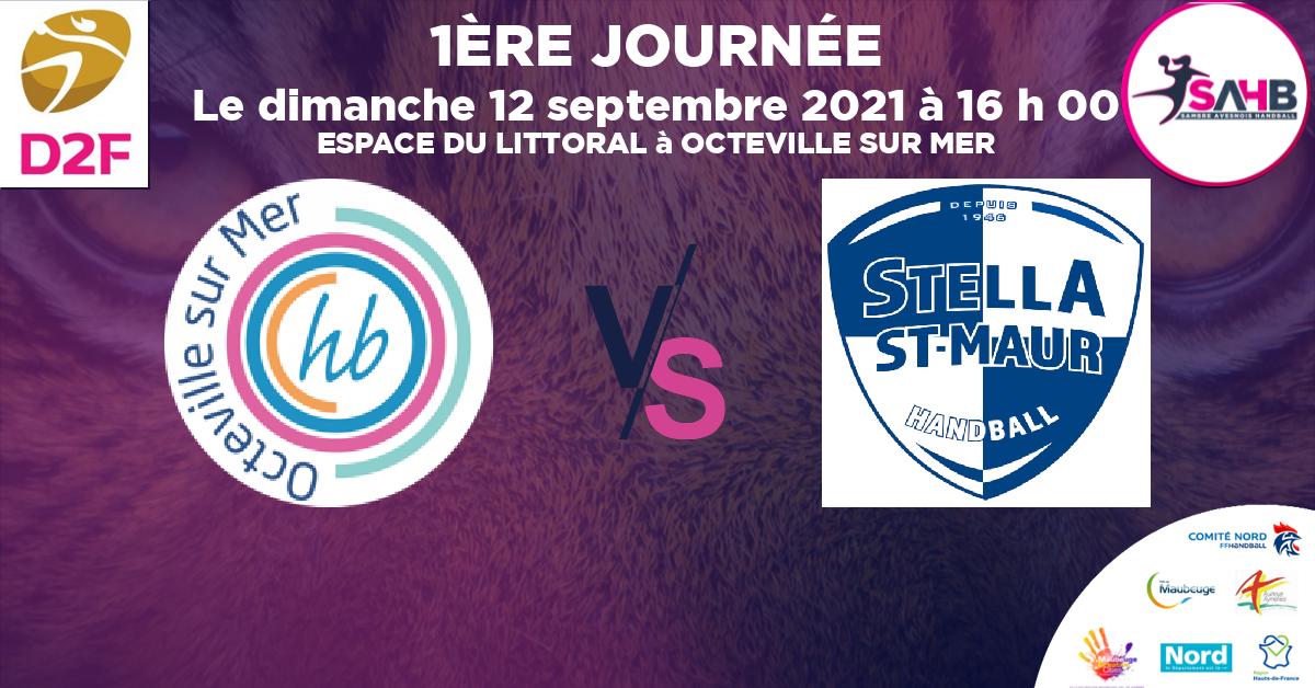 Coupe de FRANCE Nationale Féminine handball, OCTEVILLE SUR MER VS STELLA SAINT-MAUR - ESPACE DU LITTORAL à OCTEVILLE SUR MER à 16 h 00