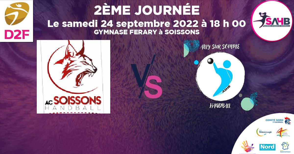 Moins de 18 ans Féminine - Région handball, SOISSONS VS AILLY SUR SOMME - GYMNASE FERARY à SOISSONS à 18 h 00