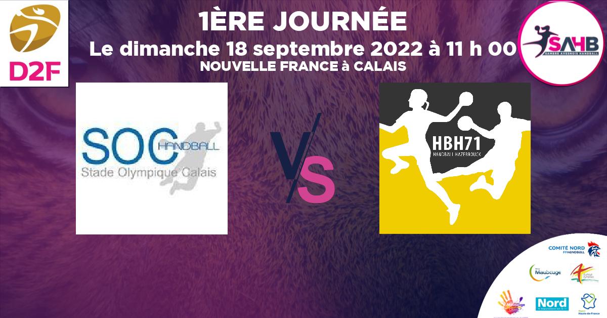 Moins de 15 ans Féminine - Région handball, CALAIS VS HAZEBROUCK 71 - NOUVELLE FRANCE à CALAIS à 11 h 00
