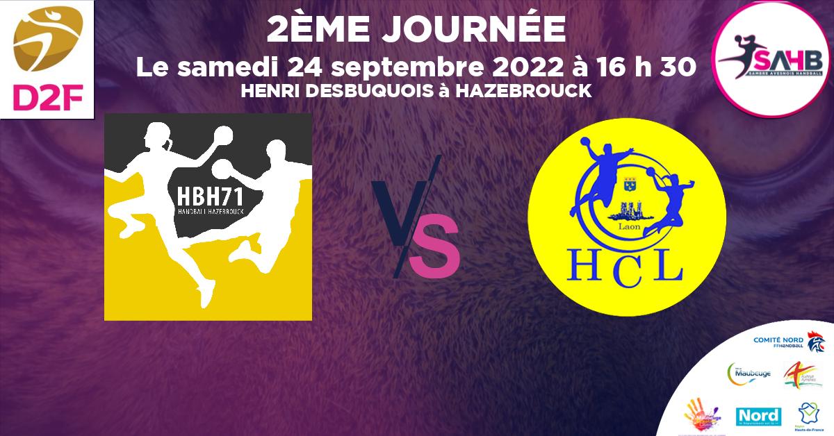 Moins de 15 ans Féminine - Région handball, HAZEBROUCK 71 VS LAON - HENRI DESBUQUOIS à HAZEBROUCK à 16 h 30