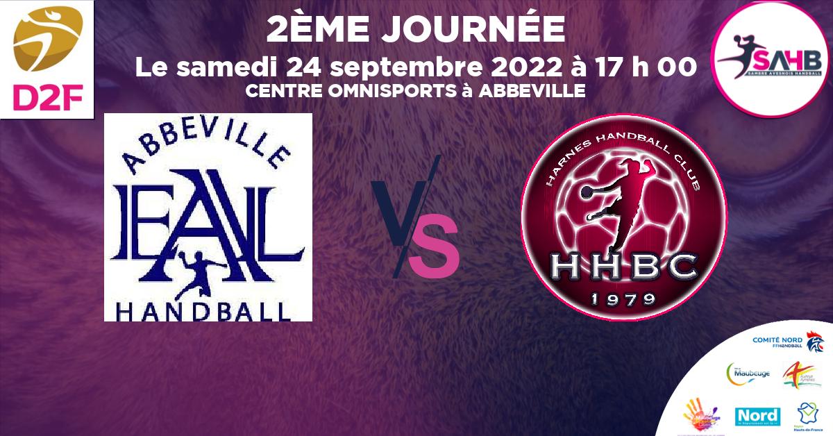 Moins de 15 ans Féminine - Région handball, FEUQUIERES ST BLIMONT - ABBEVILLE VS HARNES - CENTRE OMNISPORTS à ABBEVILLE à 17 h 00