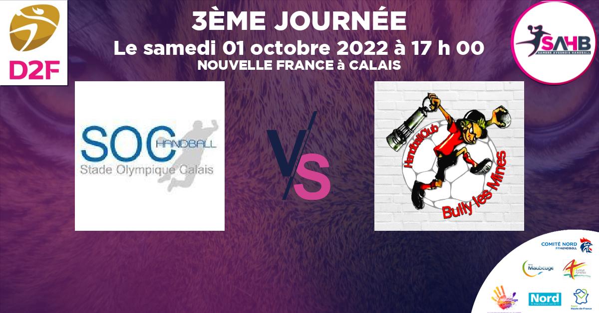 Moins de 15 ans Féminine - Région handball, CALAIS VS BULLY LES MINES - NOUVELLE FRANCE à CALAIS à 17 h 00