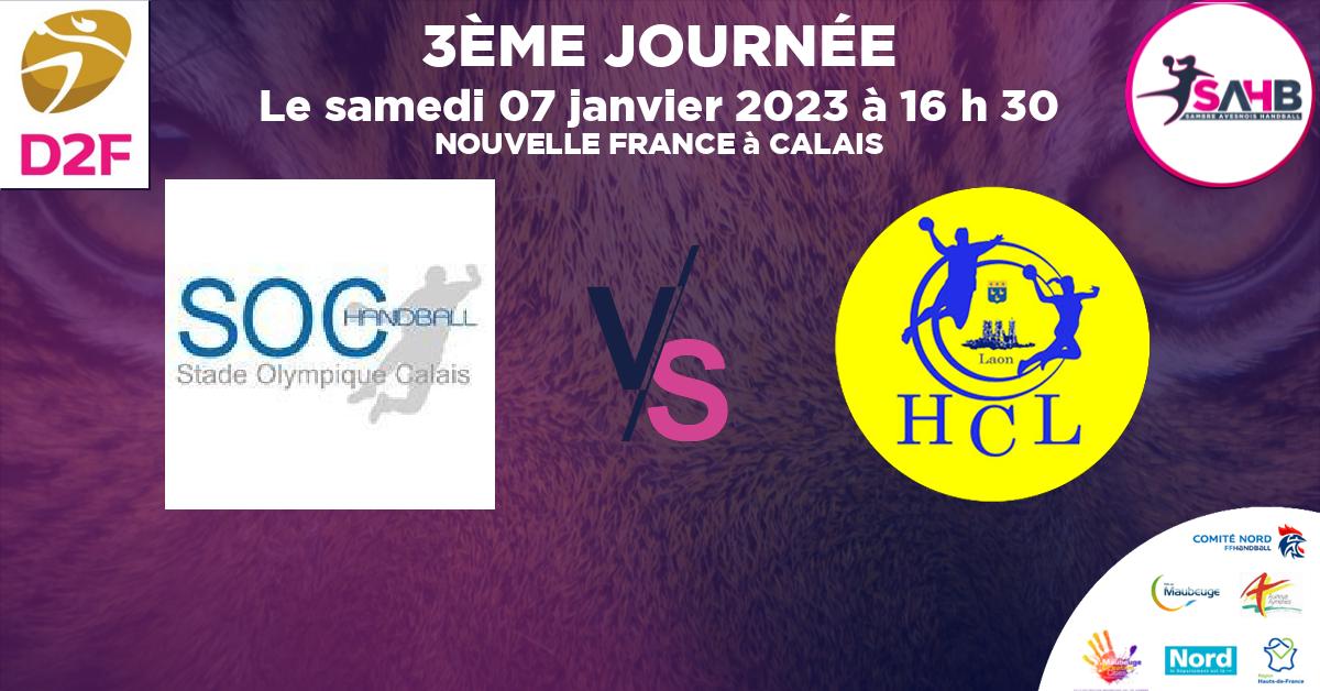 Moins de 15 ans Féminine - Région handball, CALAIS VS LAON - NOUVELLE FRANCE à CALAIS à 16 h 30