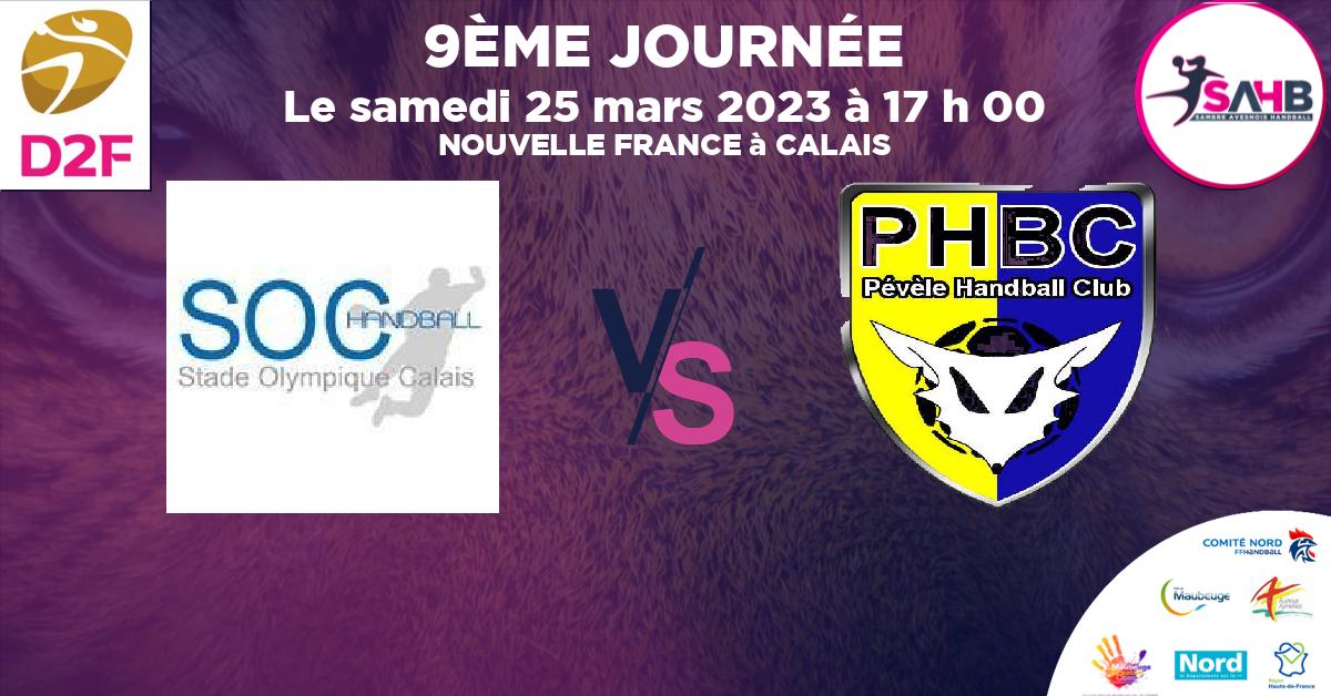 Moins de 15 ans Féminine - Région handball, CALAIS VS VILLENEUVE D'ASCQ - PEVELE - NOUVELLE FRANCE à CALAIS à 17 h 00