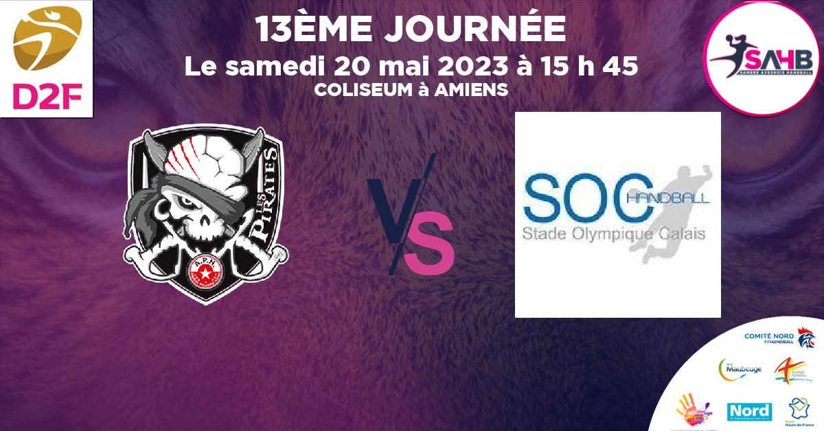 Moins de 15 ans Féminine - Région handball, AMIENS PICARDIE VS CALAIS - COLISEUM à AMIENS à 15 h 45