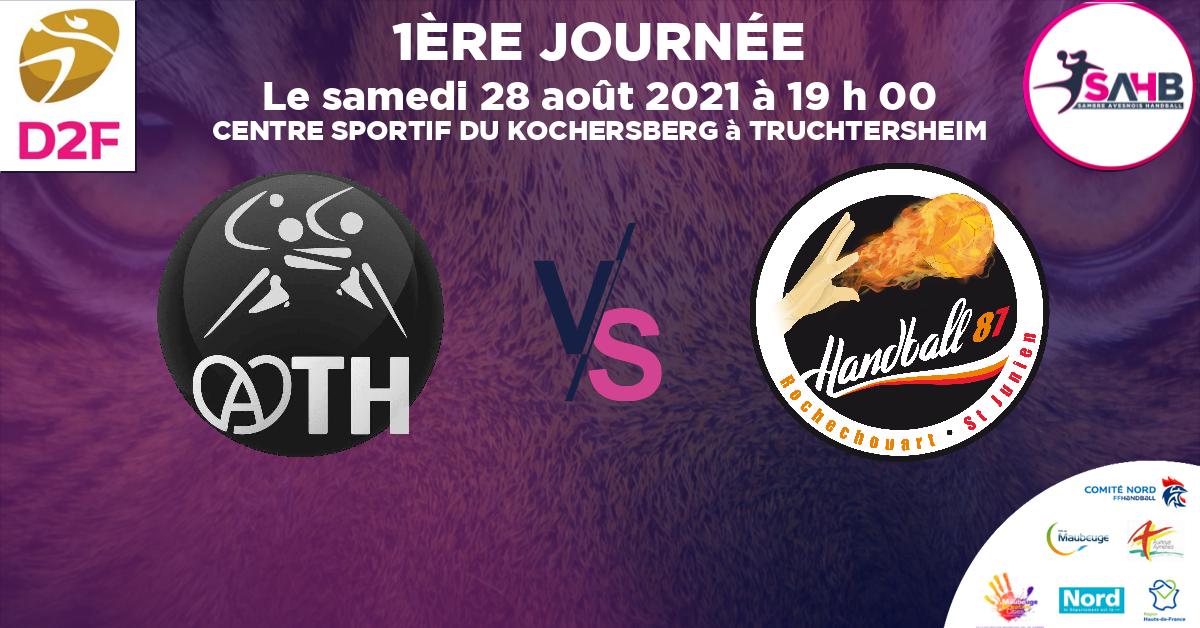 Division 2 Féminine handball, ACHENHEIM TRUCHTERSHEIM VS ROCHECHOUART-ST-JUNIEN 87 - CENTRE SPORTIF DU KOCHERSBERG à TRUCHTERSHEIM à 19 h 00