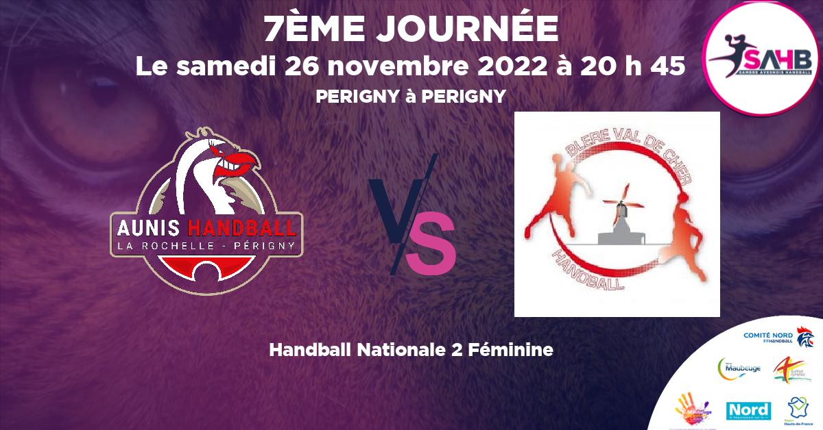 Nationale 2 Féminine handball, AUNIS LA ROCHELLE PERIGNY VS BLERE VAL DE CHER - PERIGNY à PERIGNY à 20 h 45