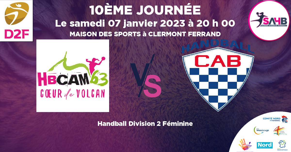 07 janvier 2023 CLERMONT AUVERGNE METROPOLE 63 vs CLUB ATHLETIQUE ...