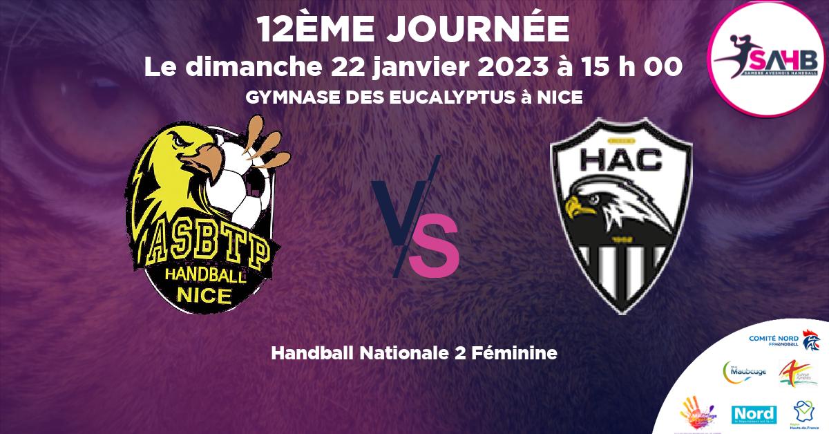 Nationale 2 Féminine handball, NICE VS AJACCIO  - GYMNASE DES EUCALYPTUS à NICE à 15 h 00