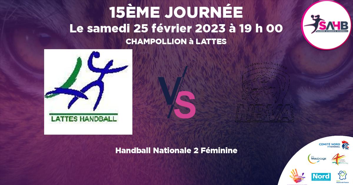 Nationale 2 Féminine handball, LATTES VS VAL D'ARGENS - CHAMPOLLION à LATTES à 19 h 00