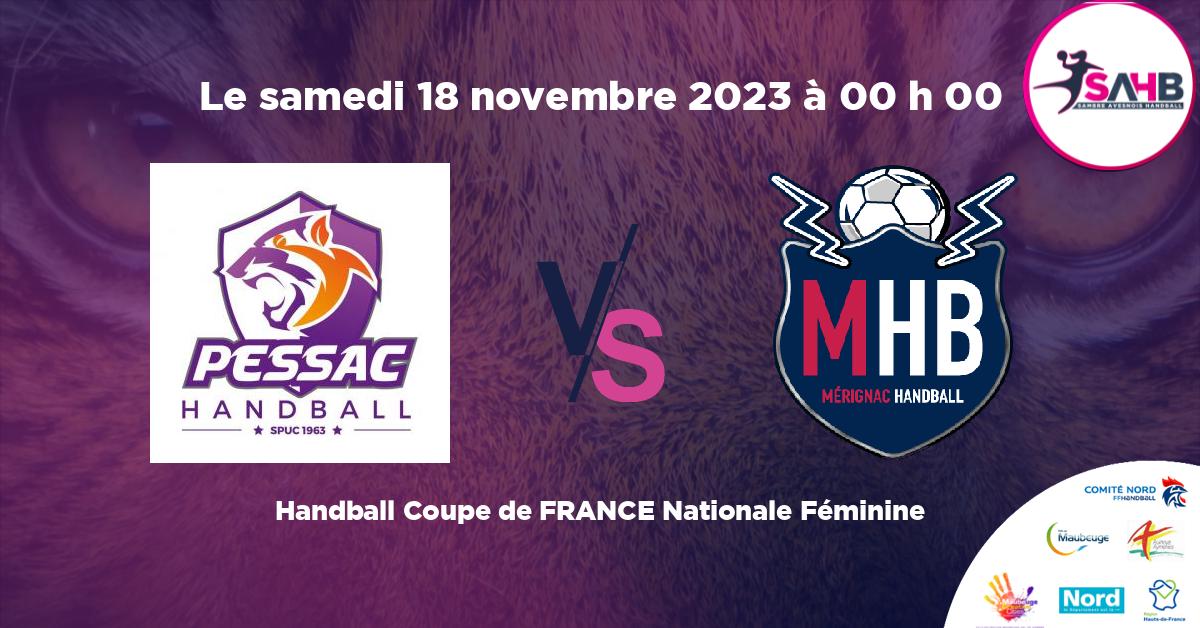 Coupe de FRANCE Nationale Féminine handball, STADE PESSACAIS VS Mérignac -  à 00 h 00