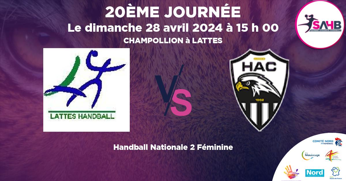 Nationale 2 Féminine handball, LATTES VS AJACCIO - CHAMPOLLION à LATTES à 15 h 00