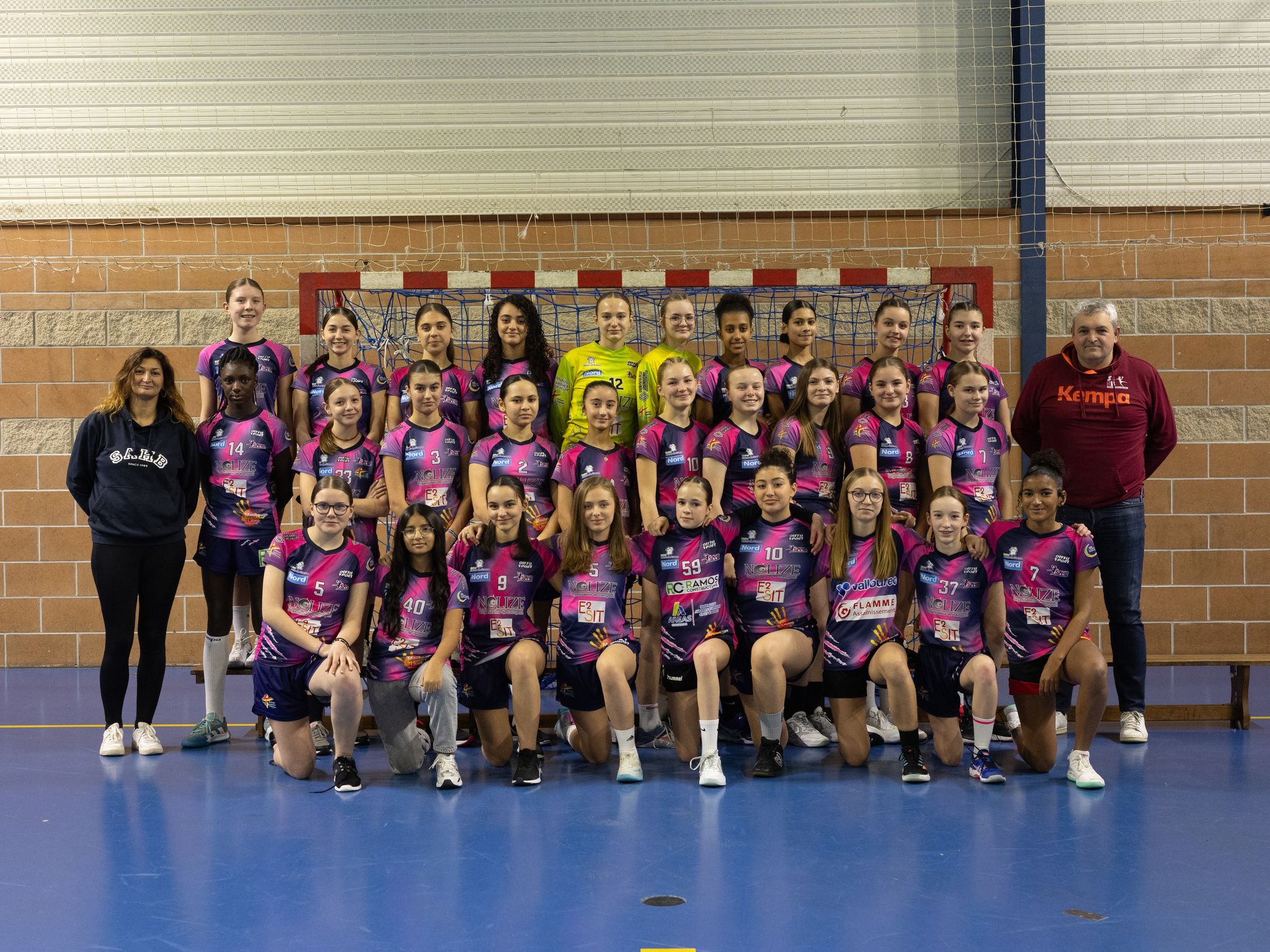Equipe de handball féminine moins de 15 ans du club de Sambre Avesnois