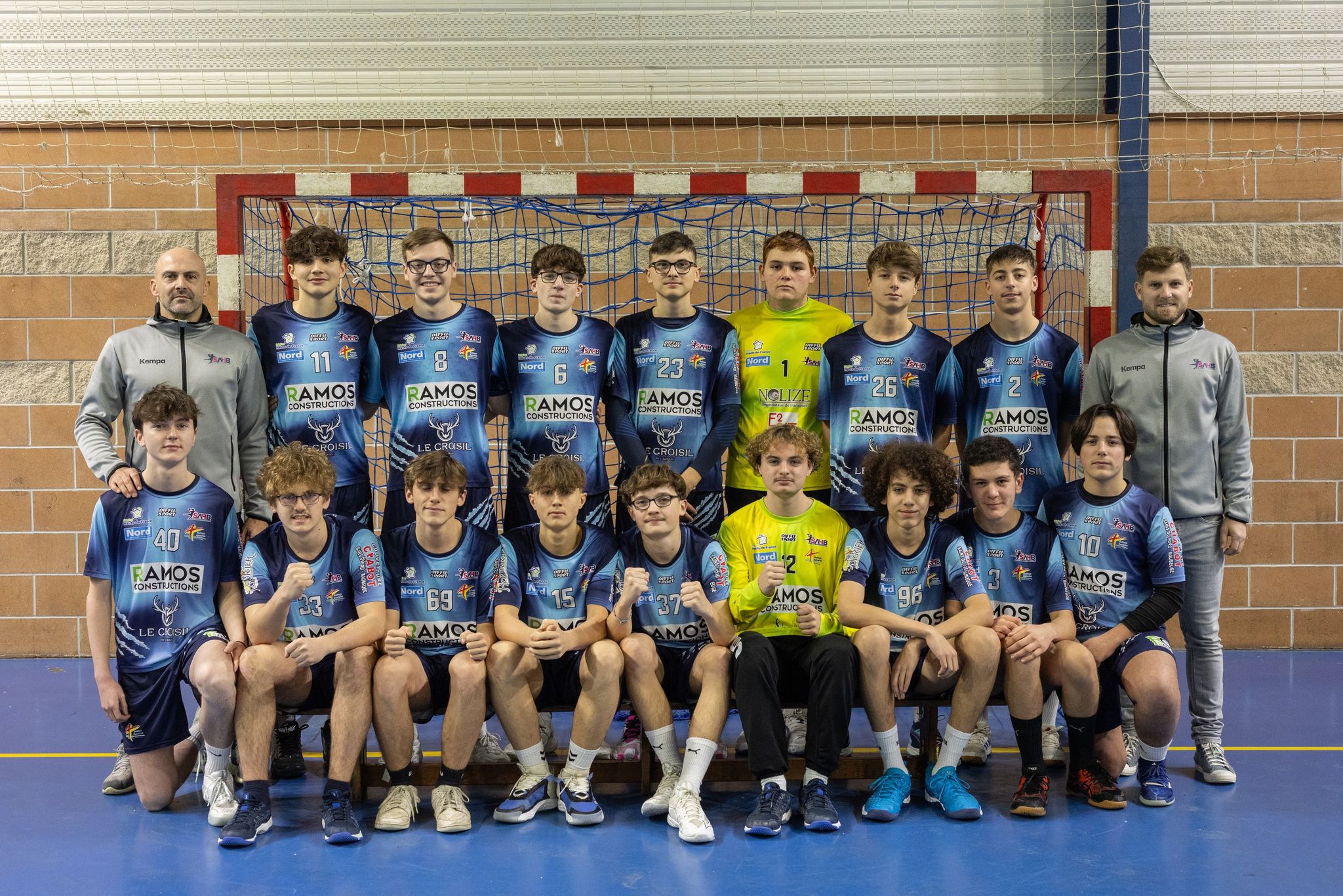 Equipe de handball masculine moins de 18 ans du club de Sambre Avesnois