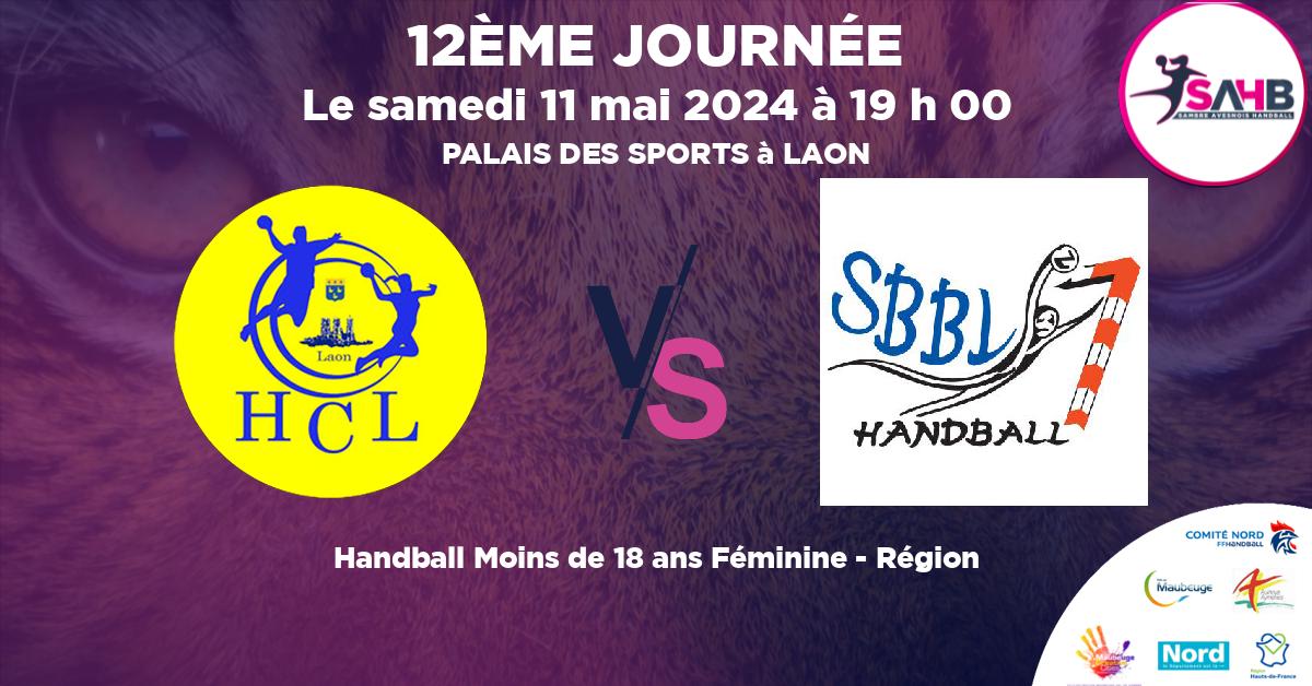 Moins de 18 ans Féminine - Région handball, LAON VS BETHUNE - PALAIS DES SPORTS à LAON à 19 h 00