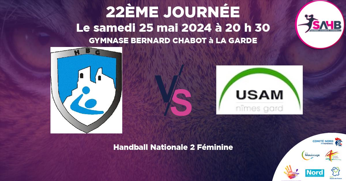 Nationale 2 Féminine handball, GARDEEN VS NIM'ARGUERITTES - GYMNASE BERNARD CHABOT à LA GARDE à 20 h 30
