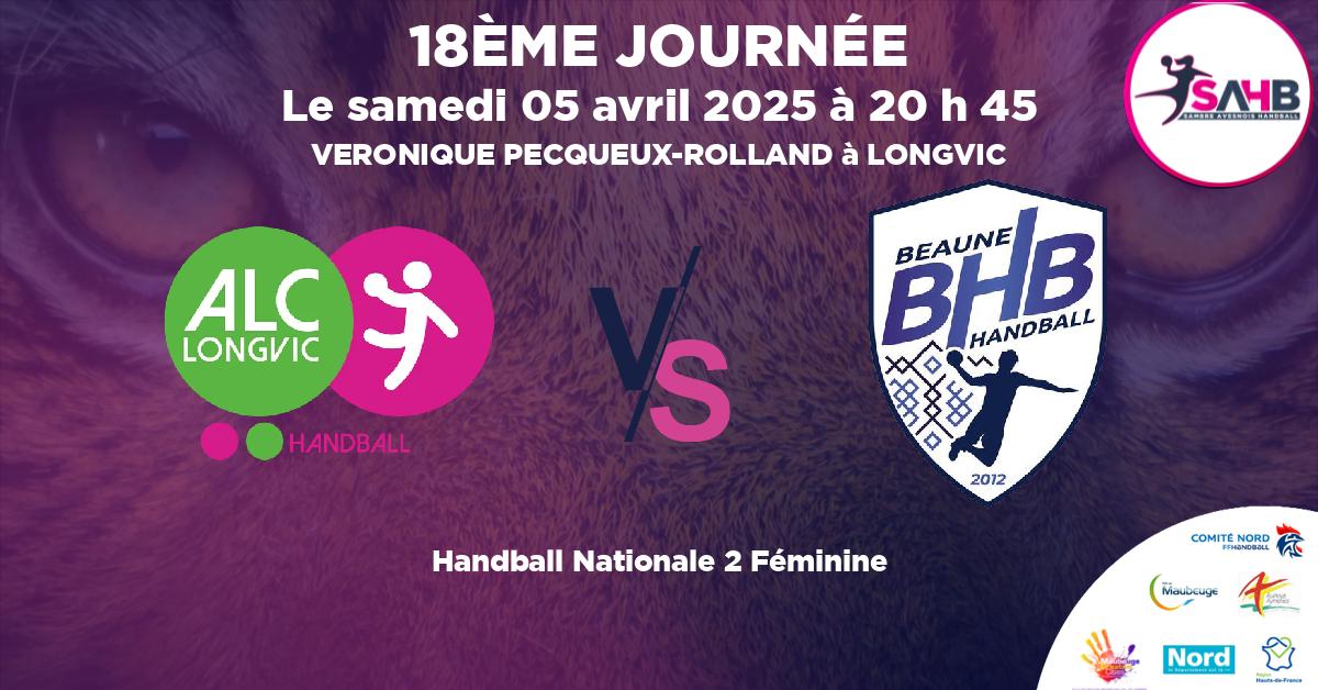 Nationale 2 Féminine handball, LONGVIC VS BEAUNE - VERONIQUE PECQUEUX-ROLLAND à LONGVIC à 20 h 45