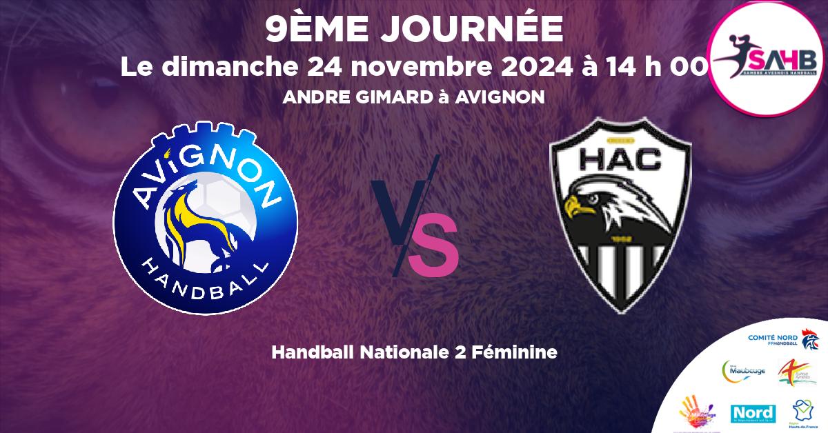 Nationale 2 Féminine handball, AVIGNON VS AJACCIO - ANDRE GIMARD à AVIGNON à 14 h 00