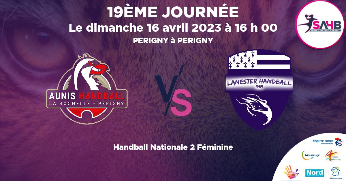 Nationale 2 Féminine handball, AUNIS LA ROCHELLE PERIGNY VS LANESTER - PERIGNY à PERIGNY à 16 h 00