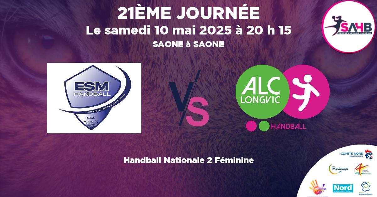 Nationale 2 Féminine handball, SAONE MAMIROLLE VS LONGVIC - SAONE à SAONE à 20 h 15