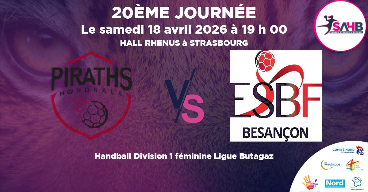 Division 1 féminine Ligue Butagaz handball, STRASBOURG ACHENHEIM TRUCHTERSHEIM VS BESANCON - HALL RHENUS à STRASBOURG à 19 h 00