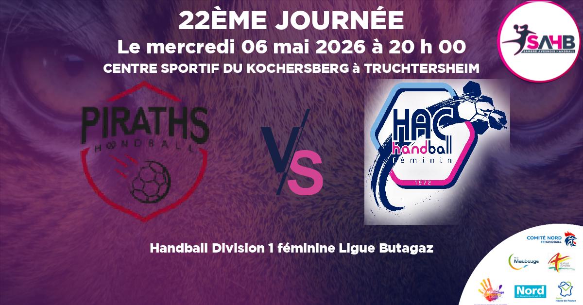 Division 1 féminine Ligue Butagaz handball, STRASBOURG ACHENHEIM TRUCHTERSHEIM VS HAVRE ATHLETIC - CENTRE SPORTIF DU KOCHERSBERG à TRUCHTERSHEIM à 20 h 00