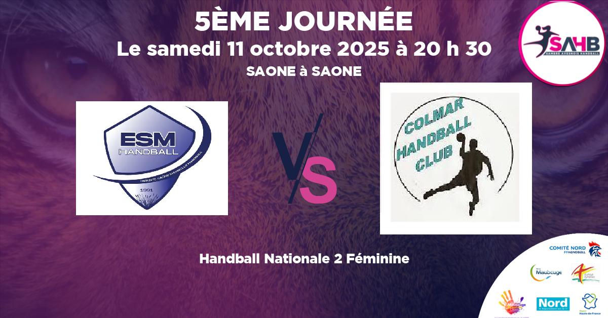 Nationale 2 Féminine handball, SAONE MAMIROLLE VS COLMAR - SAONE à SAONE à 20 h 30