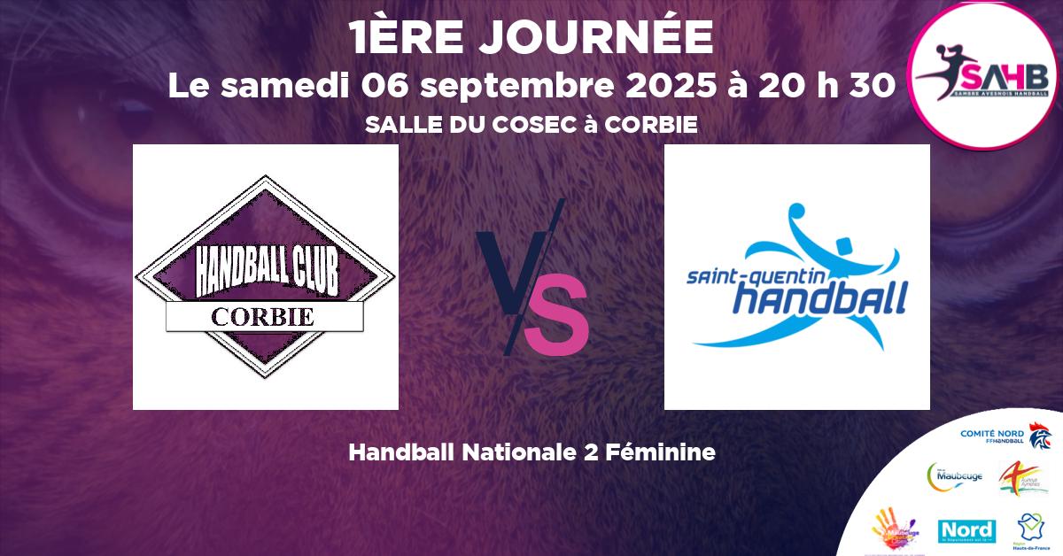 06 septembre 2025 CORBIE vs SAINT QUENTIN handball Nationale 2 Féminine