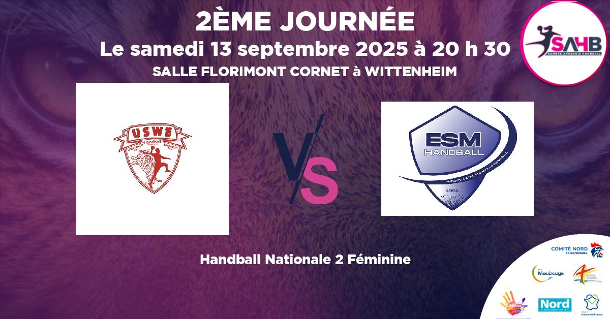 Nationale 2 Féminine handball, WITTENHEIM-ENSISHEIM THANN N2 VS SAONE MAMIROLLE - SALLE FLORIMONT CORNET à WITTENHEIM à 20 h 30