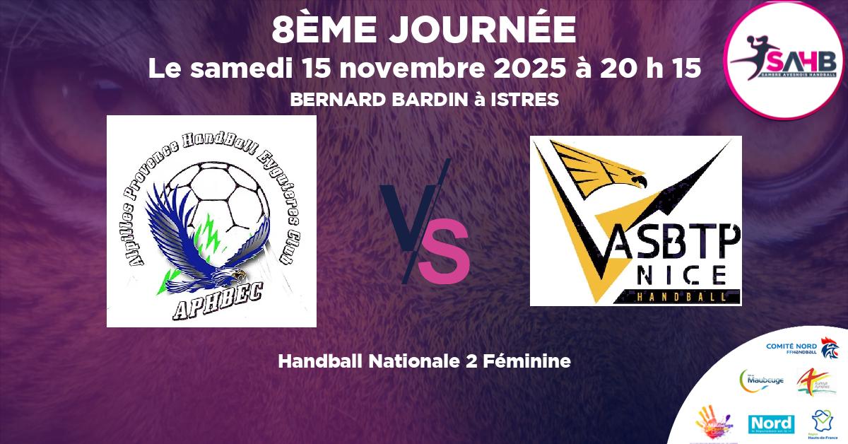 Nationale 2 Féminine handball, EYGUIERES  ISTRES VS ASNICE - BERNARD BARDIN à ISTRES à 20 h 15